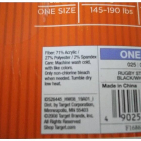 NIP NWT Halloween Black and White Striped Acrylic Knit Tights One Size - Picture 4 of 7